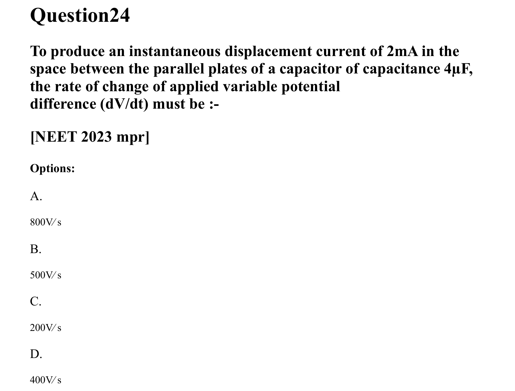 Current Electricity question 24