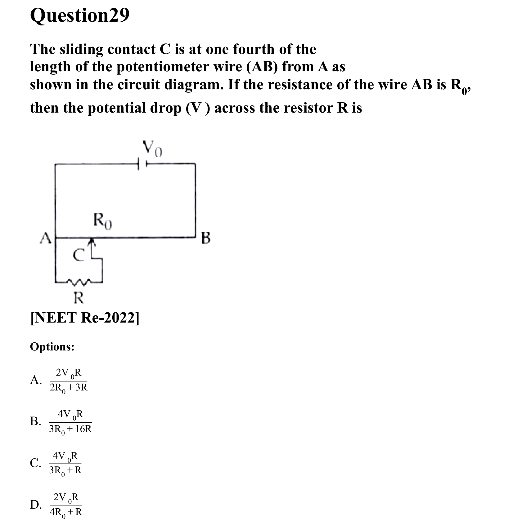 Current Electricity question 29