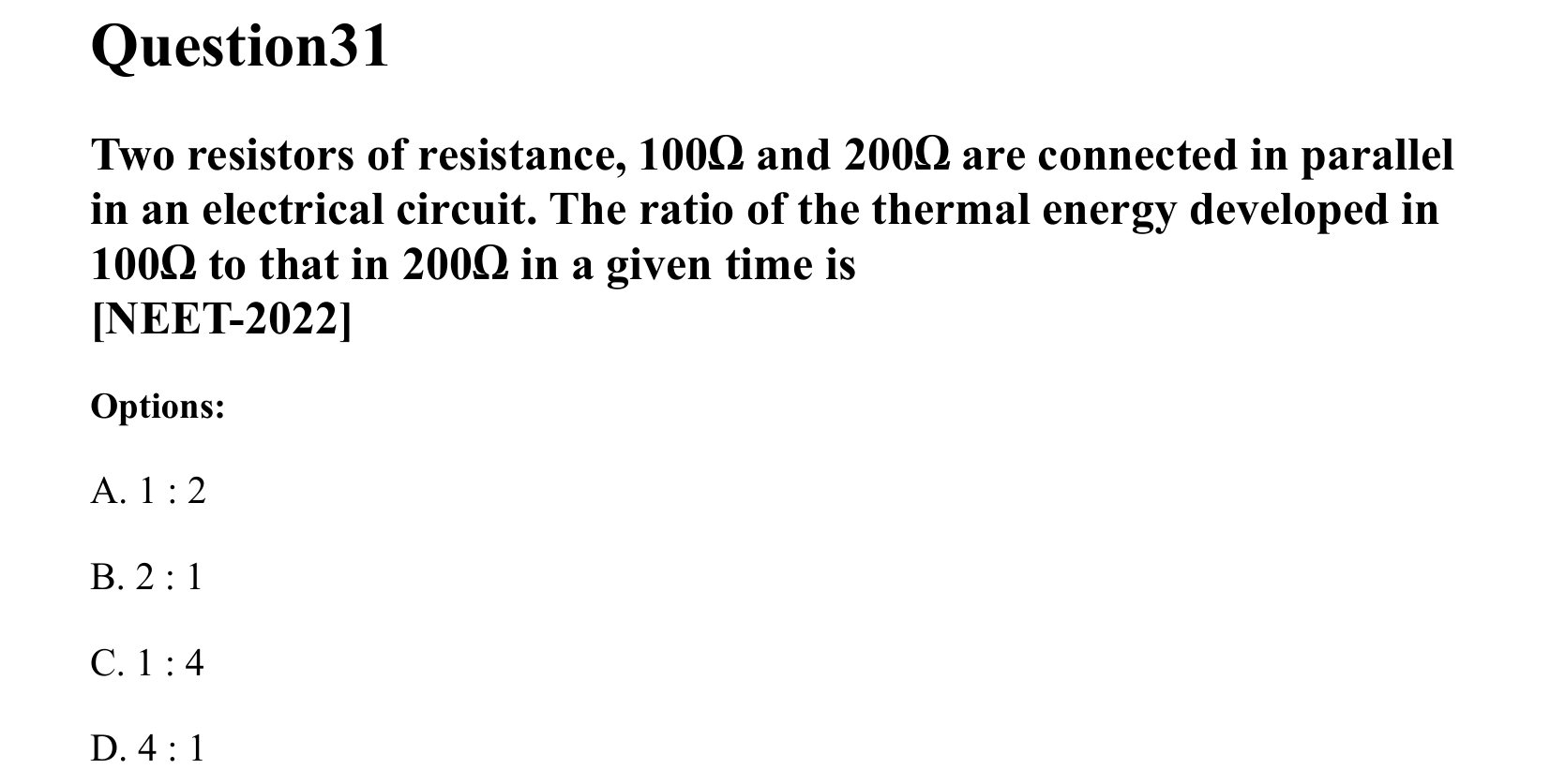 Current Electricity question 31