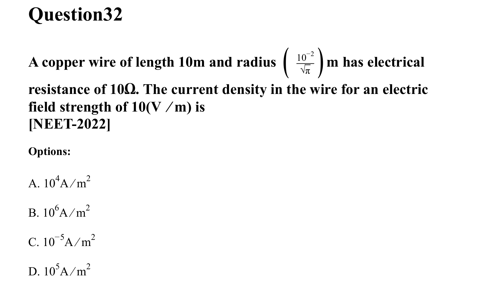 Current Electricity question 32