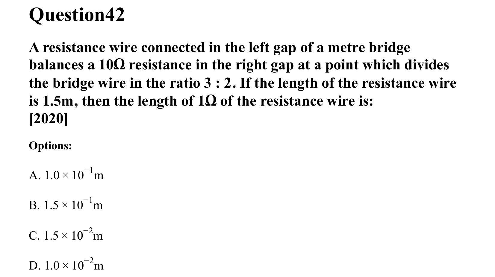 Current Electricity question 42