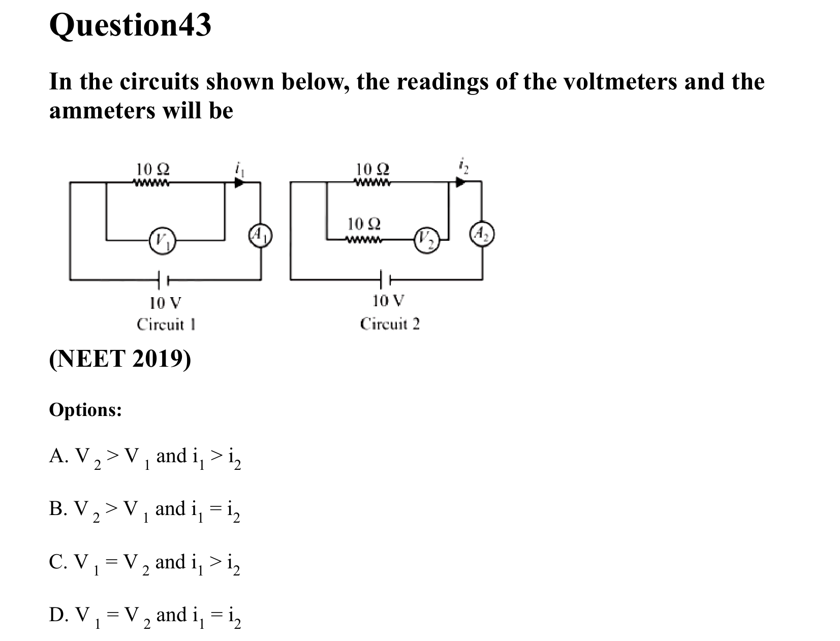 Current Electricity question 43