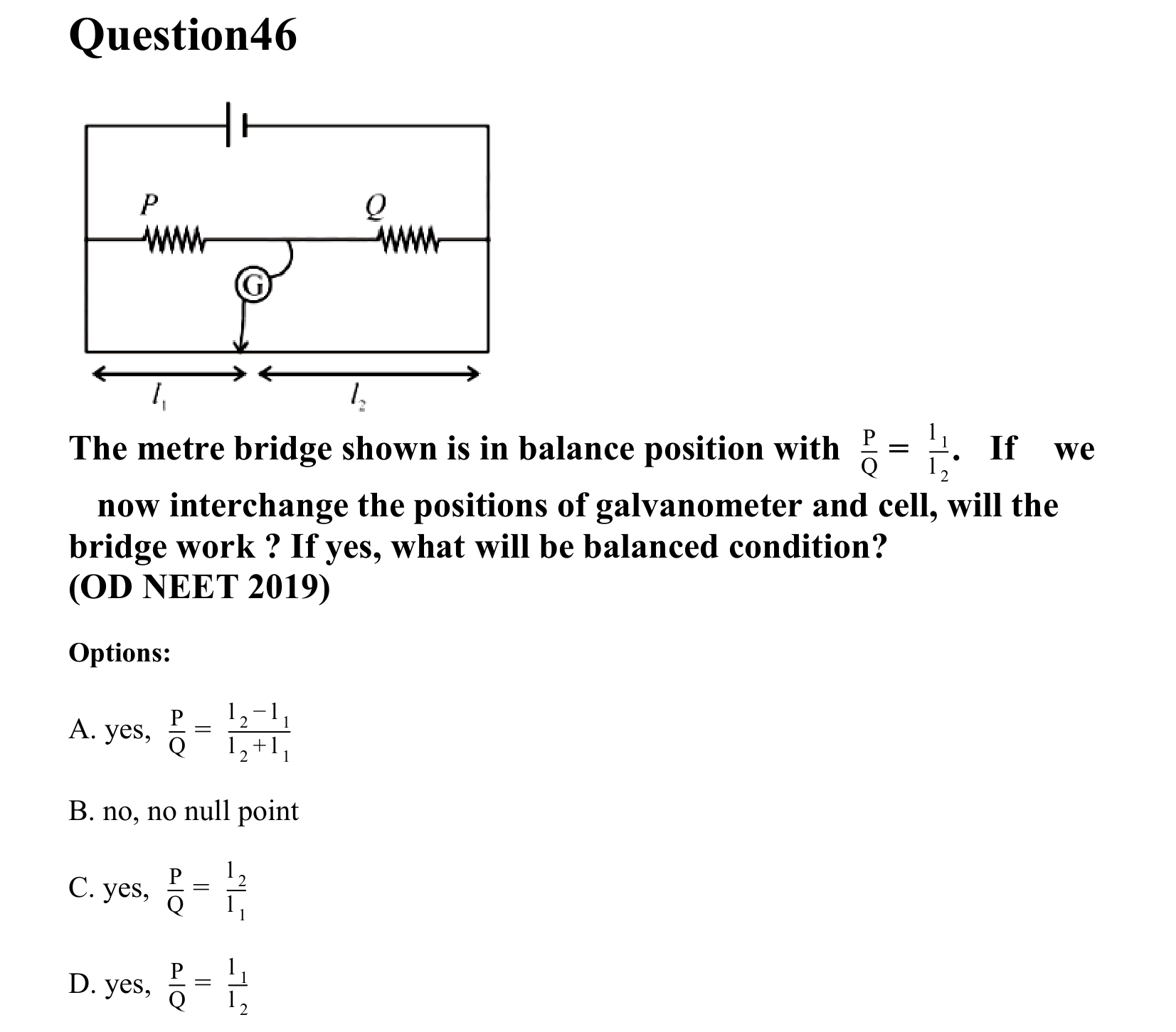 Current Electricity question 46