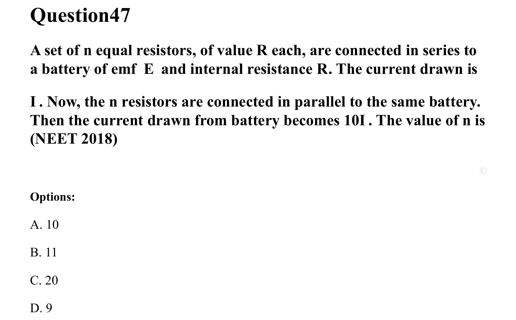 Current Electricity question 47