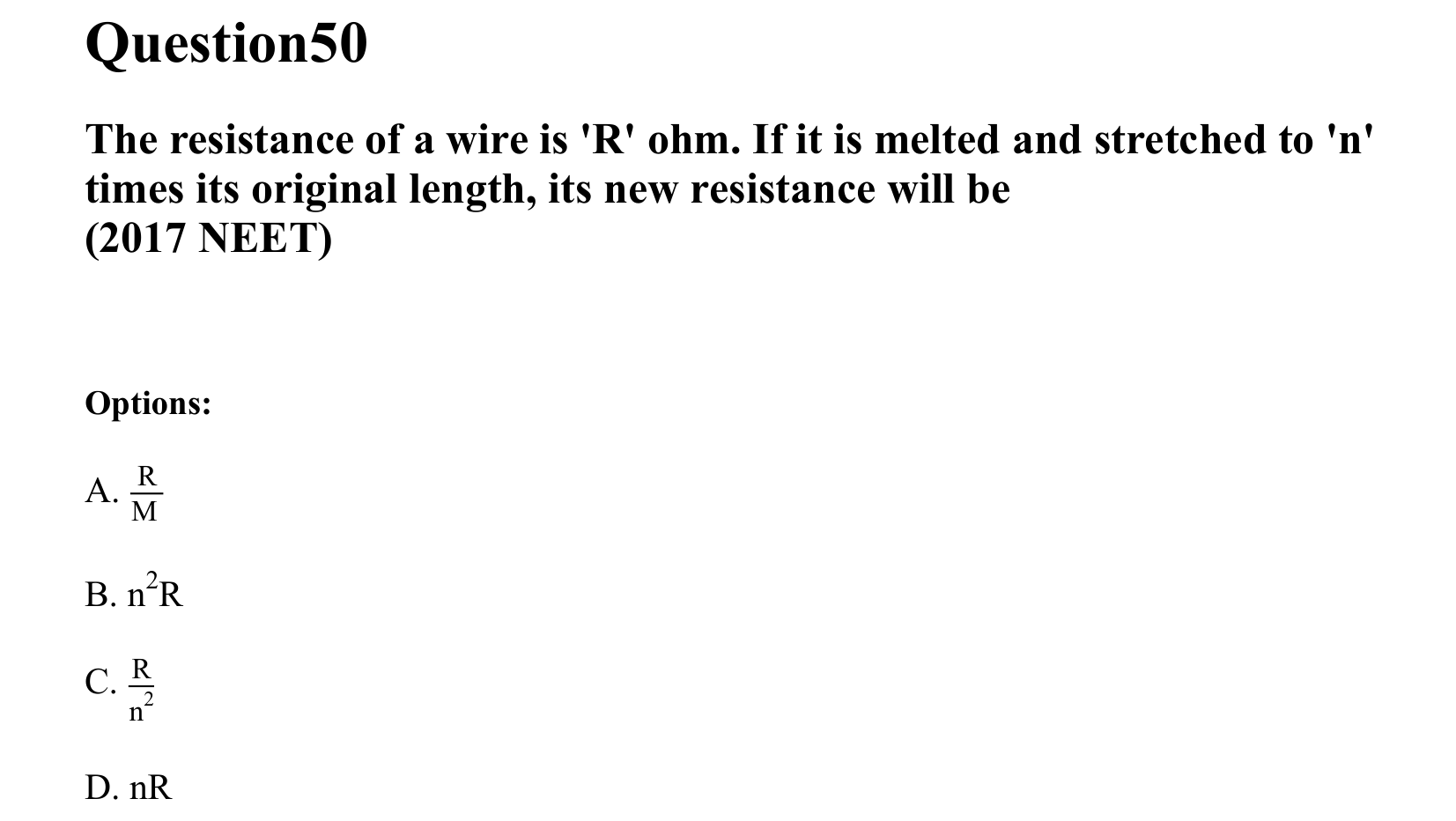 Current Electricity question 50