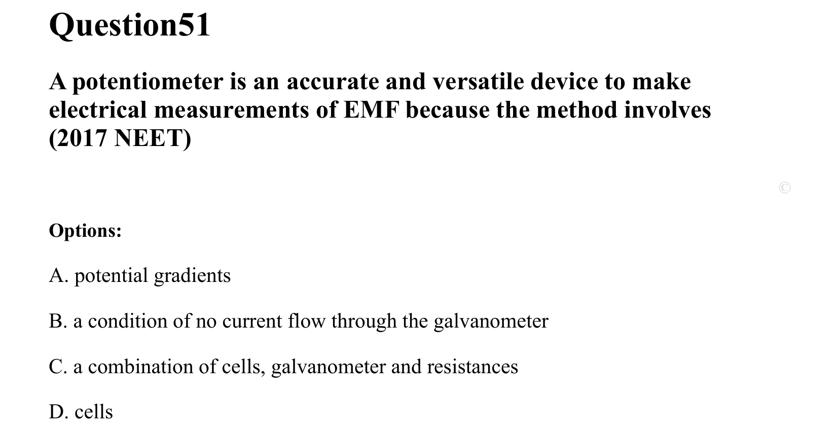Current Electricity question 51