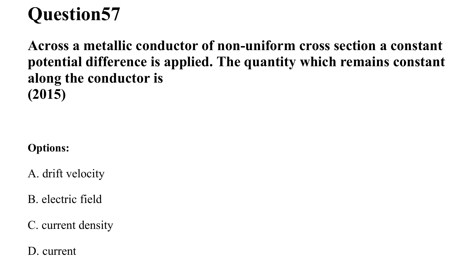 Current Electricity question 57