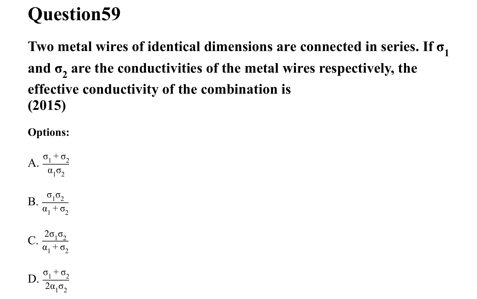 Current Electricity question 59