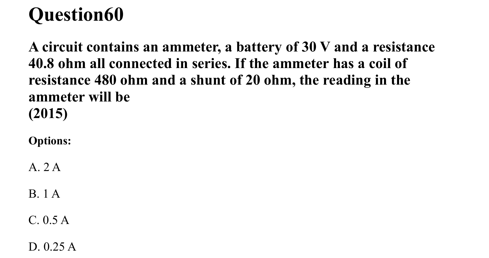 Current Electricity question 60
