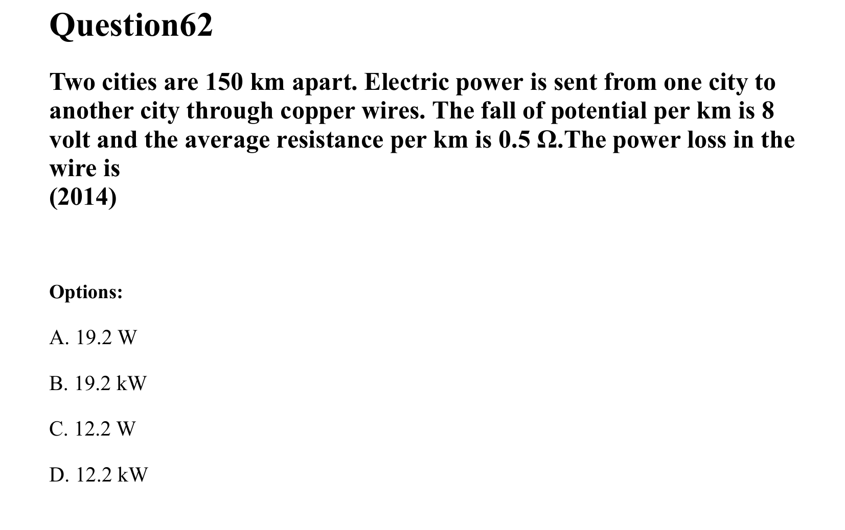 Current Electricity question 62