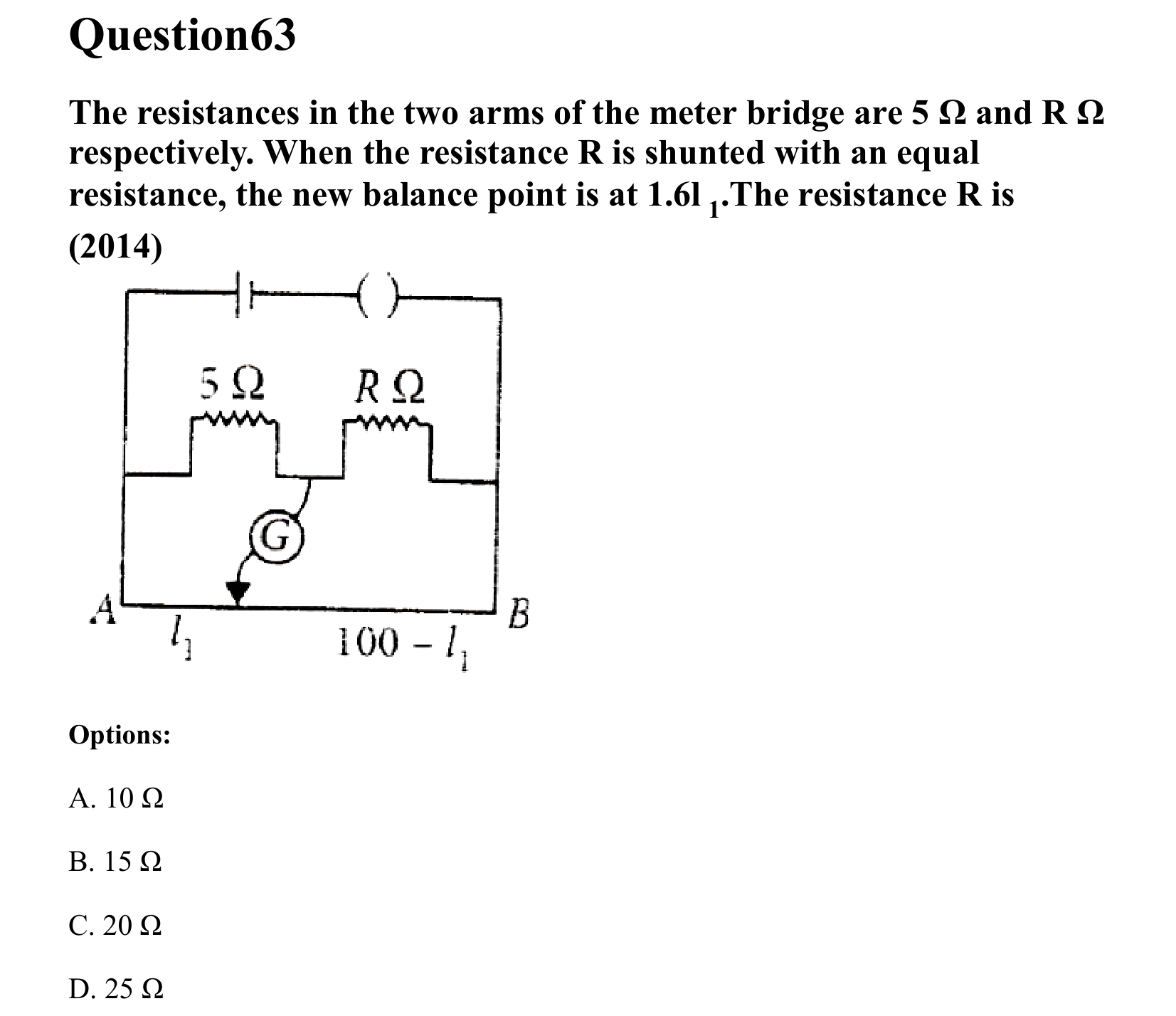 Current Electricity question 63