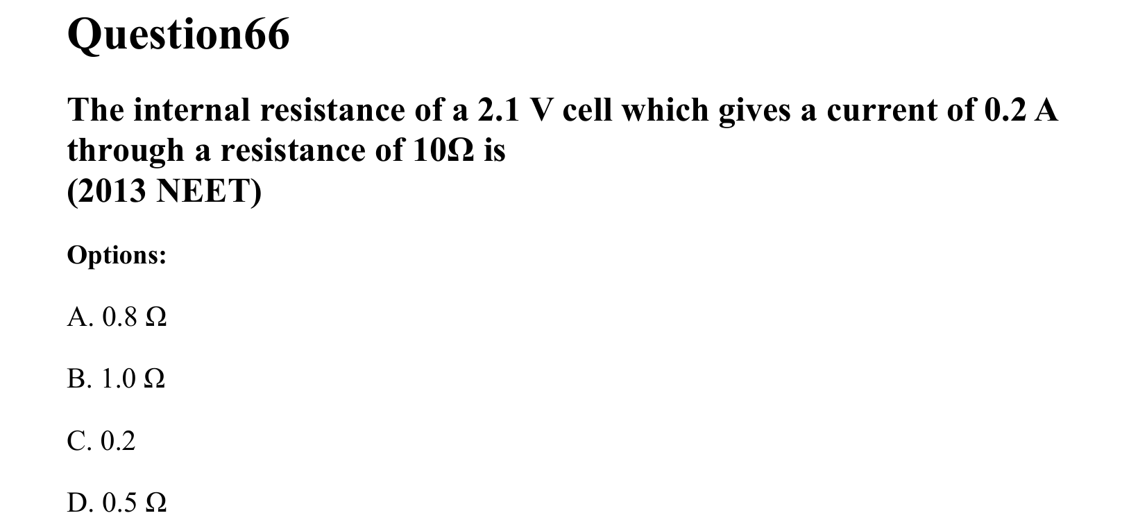 Current Electricity question 66