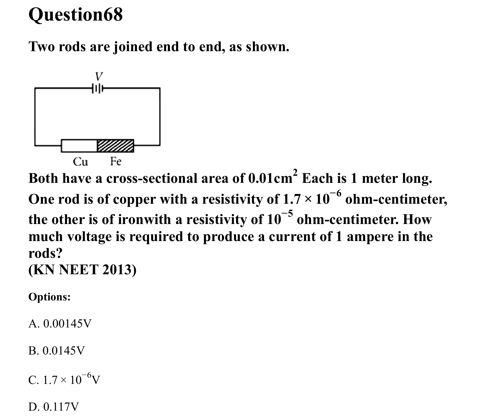 Current Electricity question 68