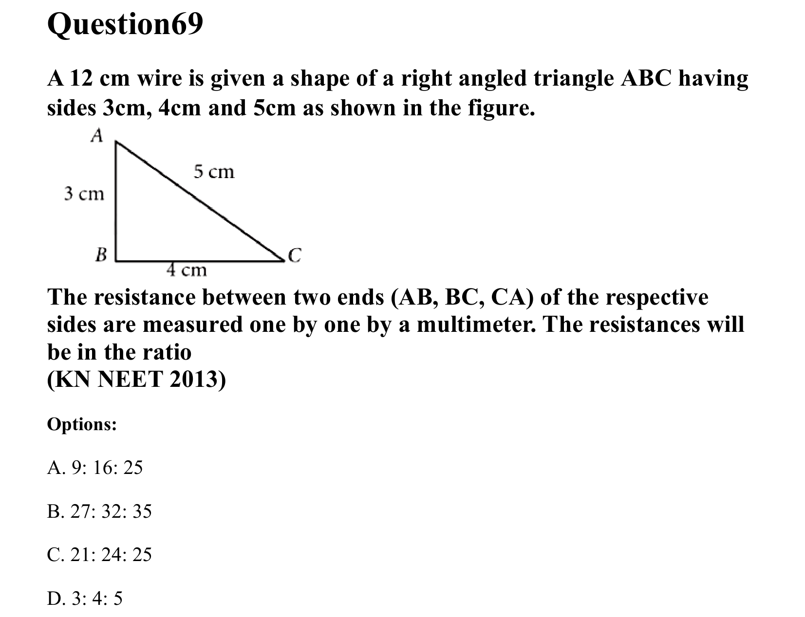 Current Electricity question 69