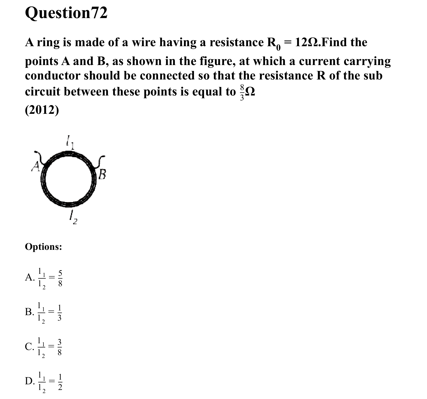 Current Electricity question 72