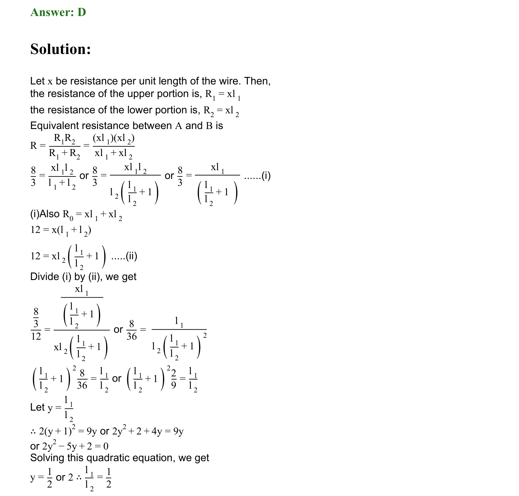 Current Electricity solution 72