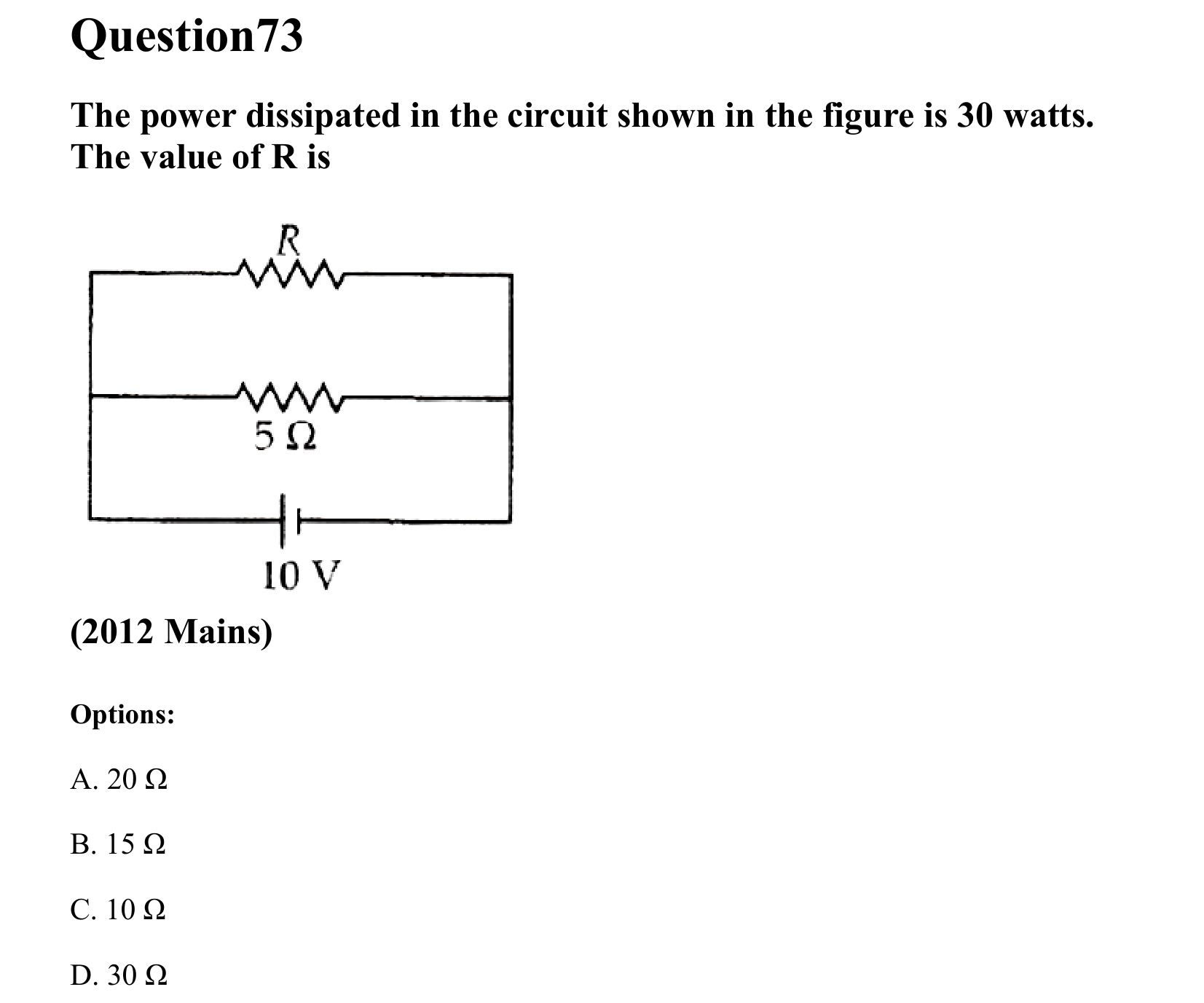 Current Electricity question 73