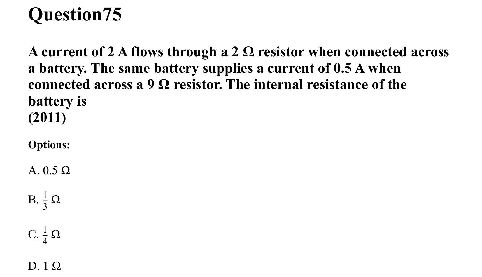 Current Electricity question 75