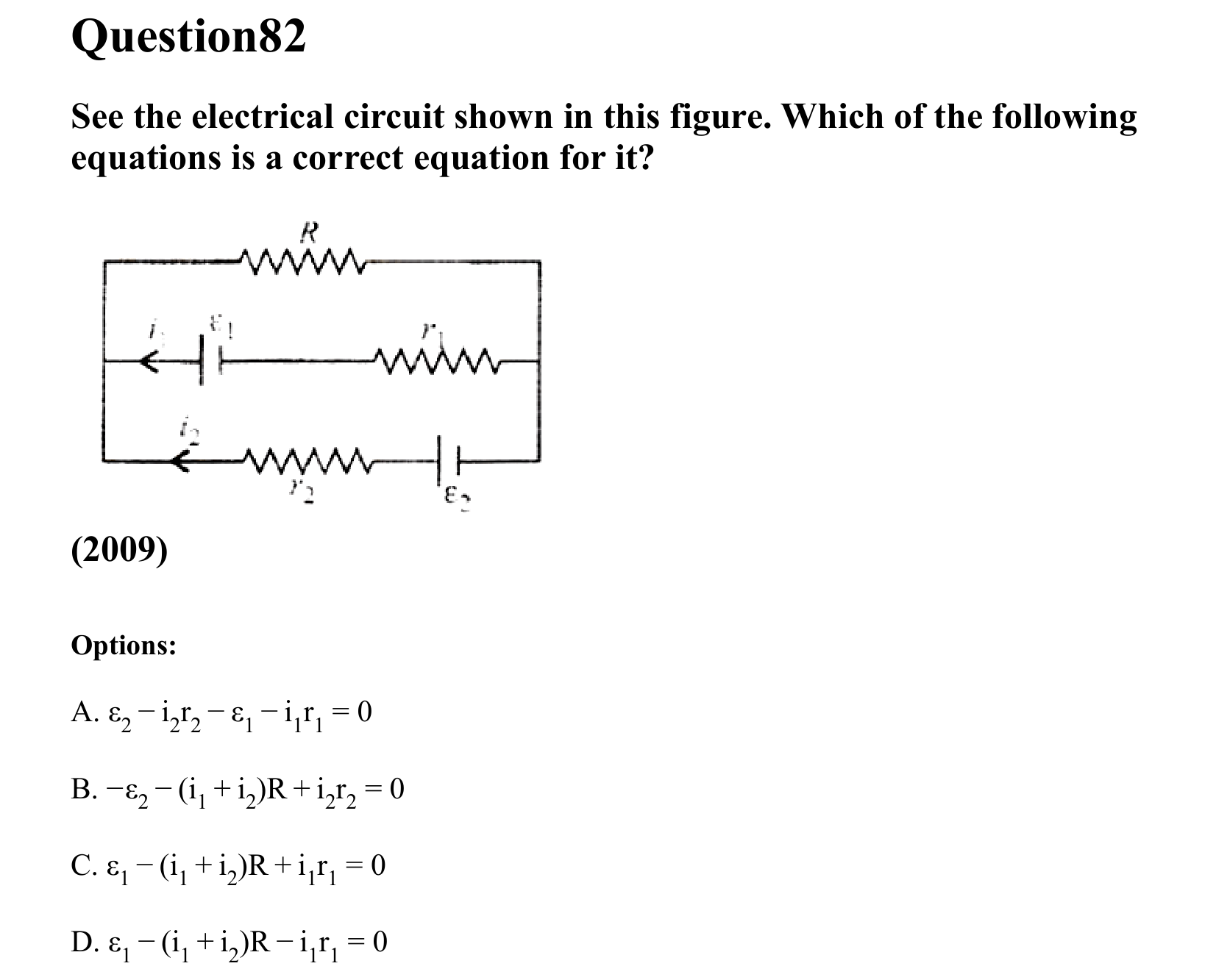 Current Electricity question 82