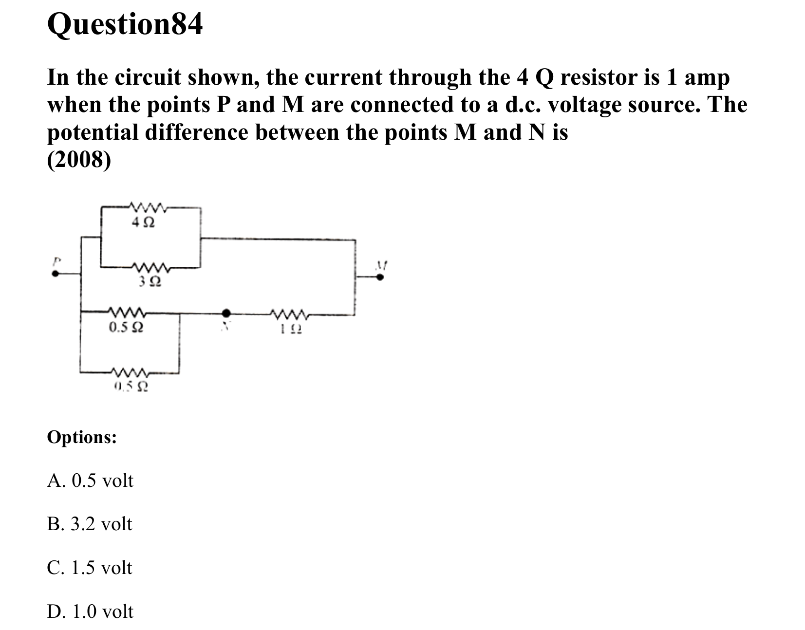 Current Electricity question 84
