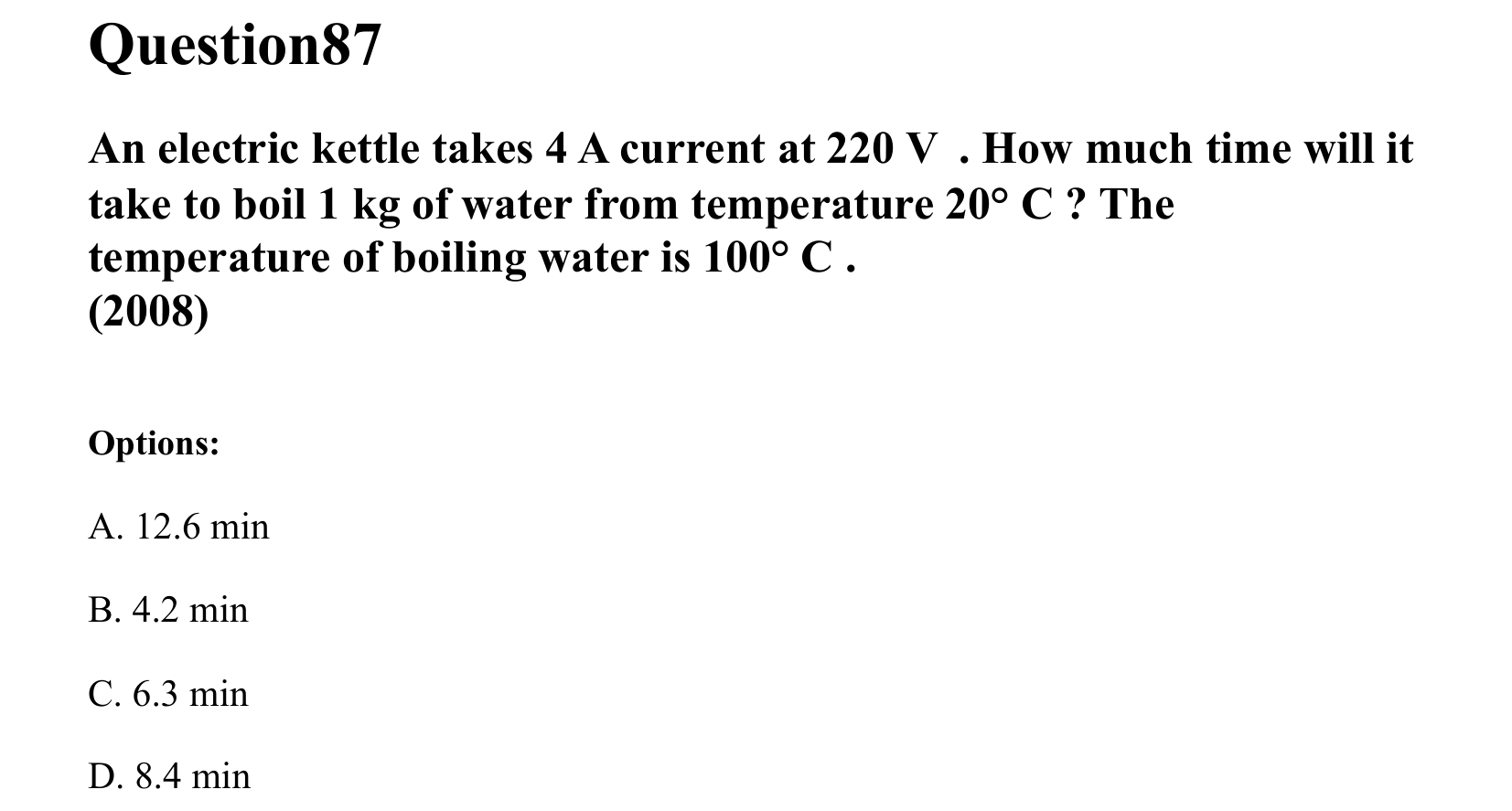 Current Electricity question 87