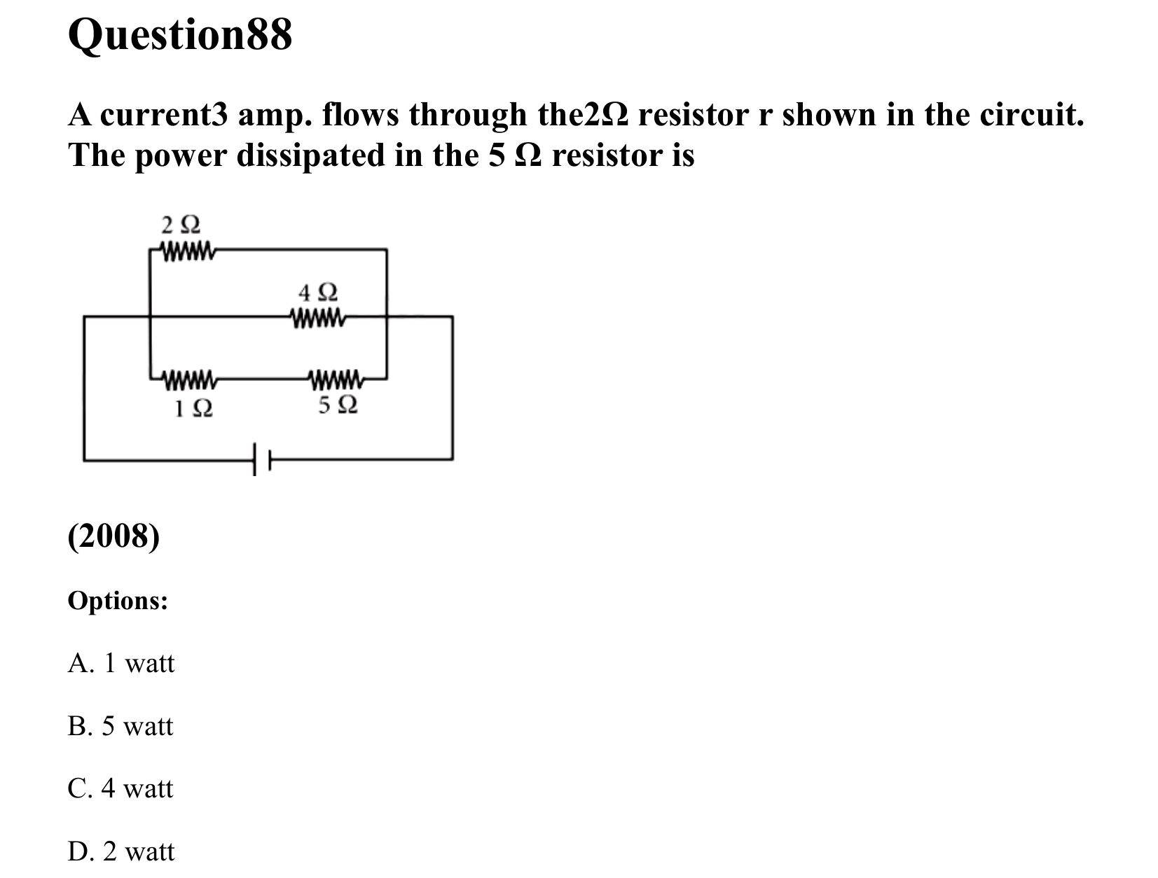 Current Electricity question 88