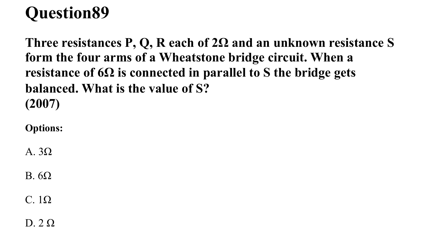 Current Electricity question 89