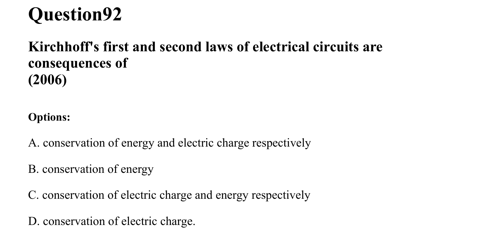 Current Electricity question 92