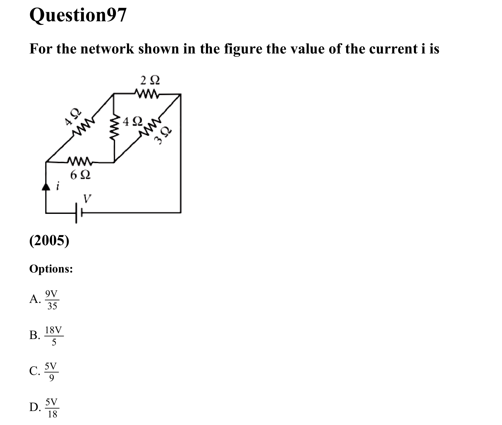 Current Electricity question 97