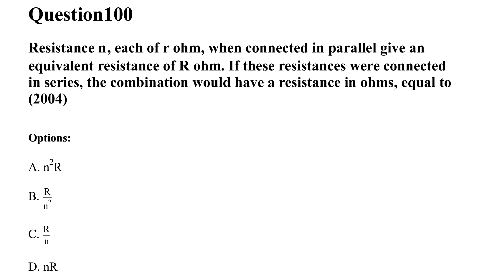 Current Electricity question 100