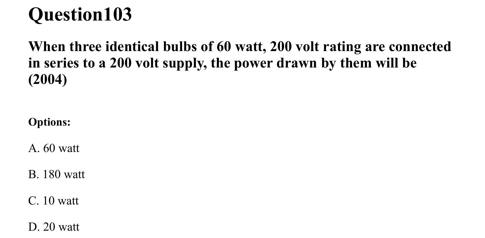 Current Electricity question 103