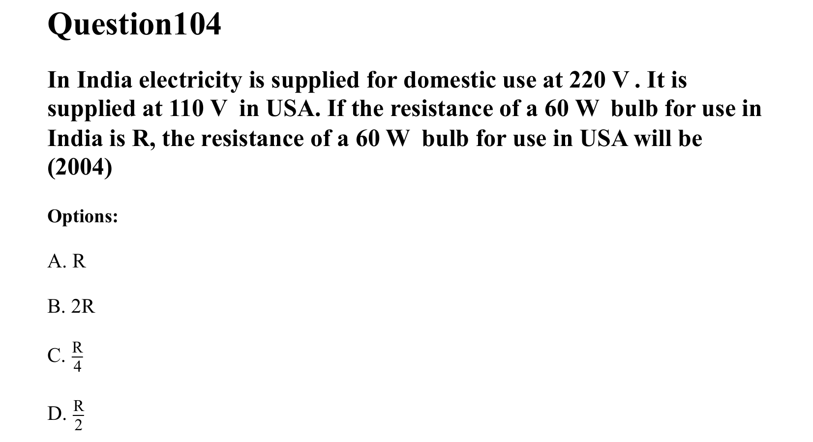 Current Electricity question 104