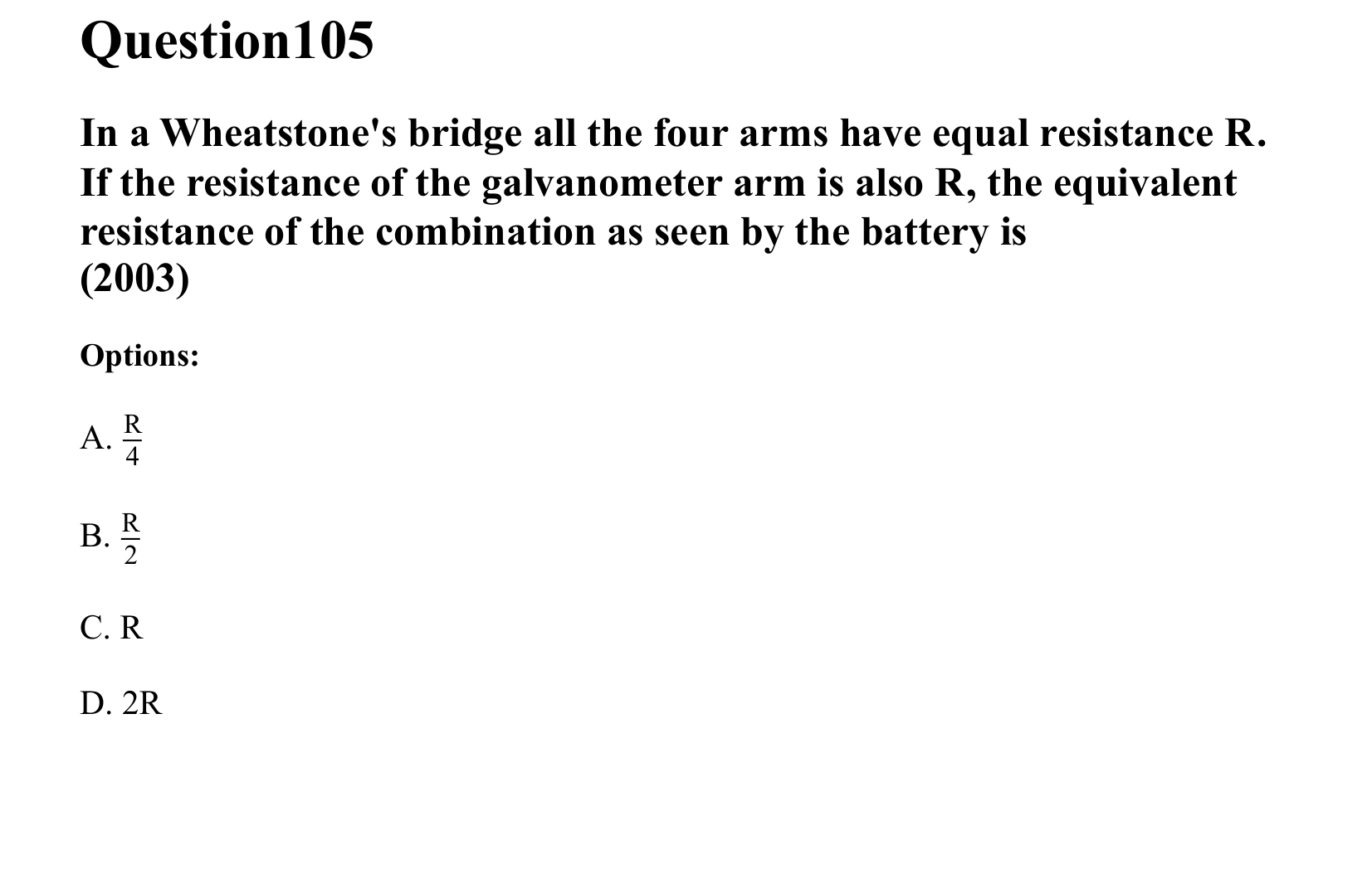 Current Electricity question 105