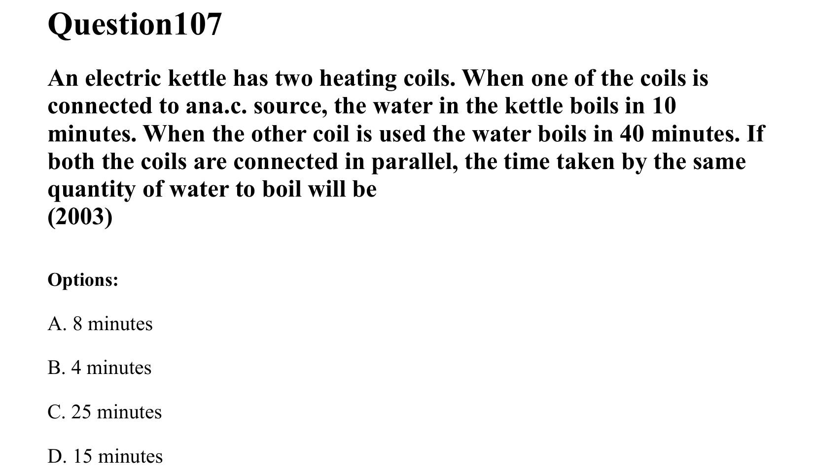 Current Electricity question 107