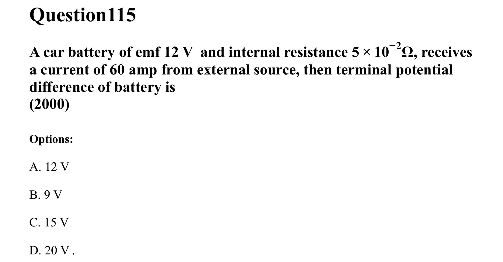 Current Electricity question 115