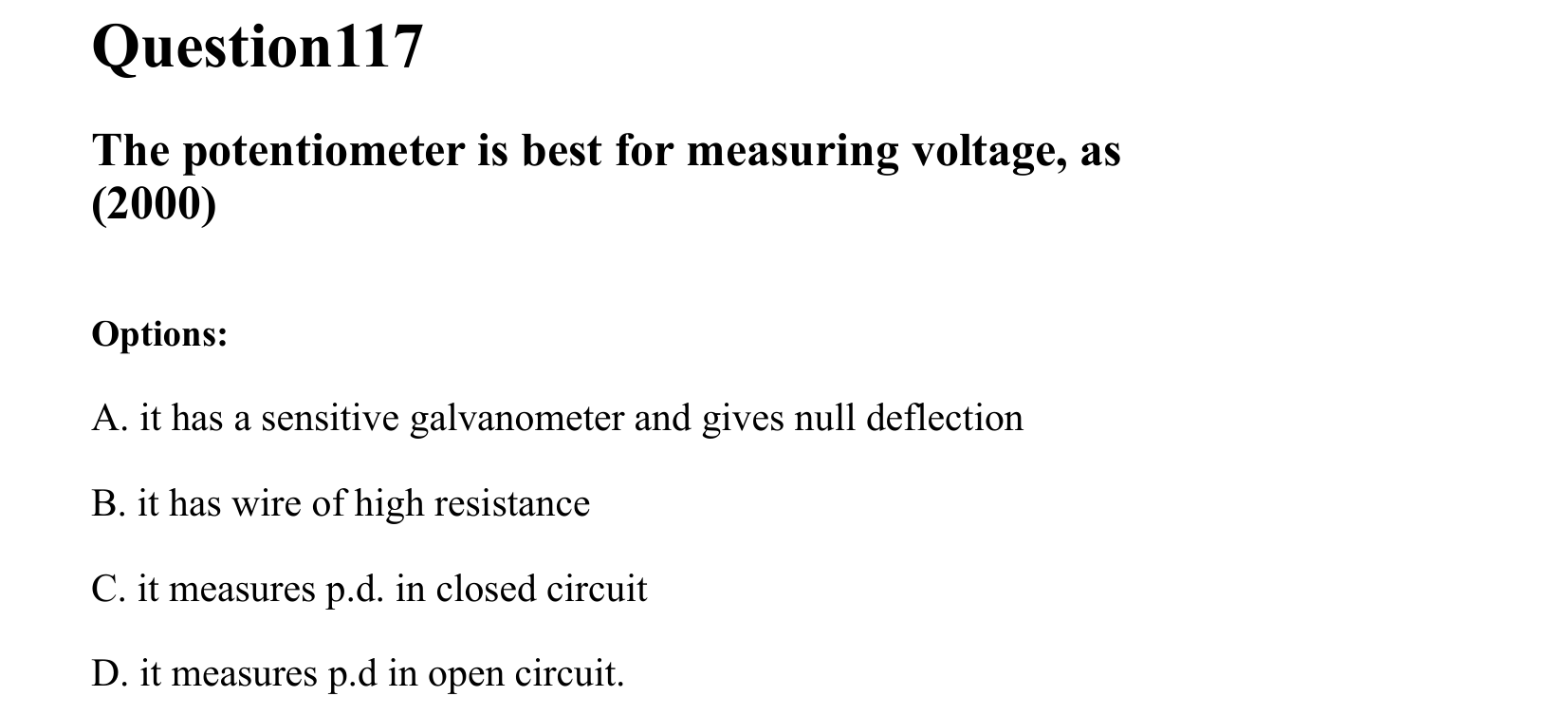 Current Electricity question 117