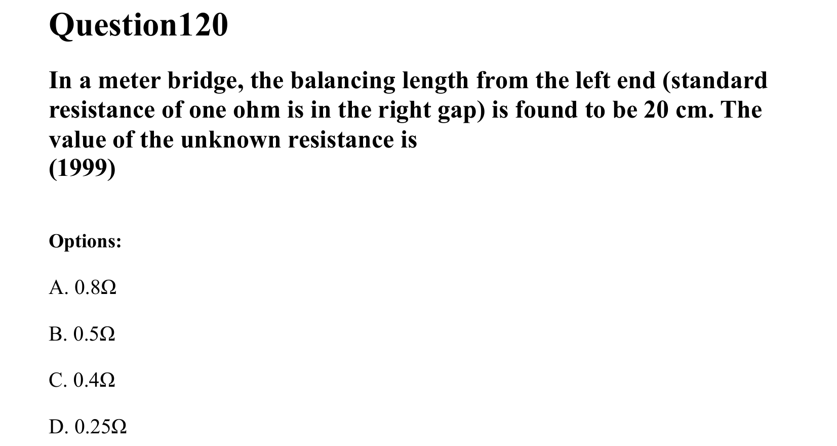 Current Electricity question 120