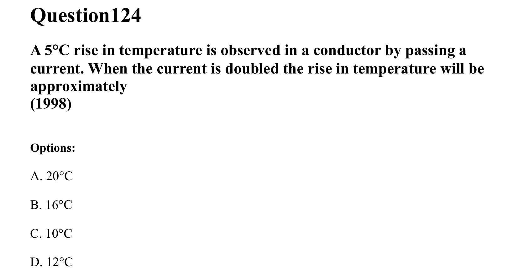 Current Electricity question 124