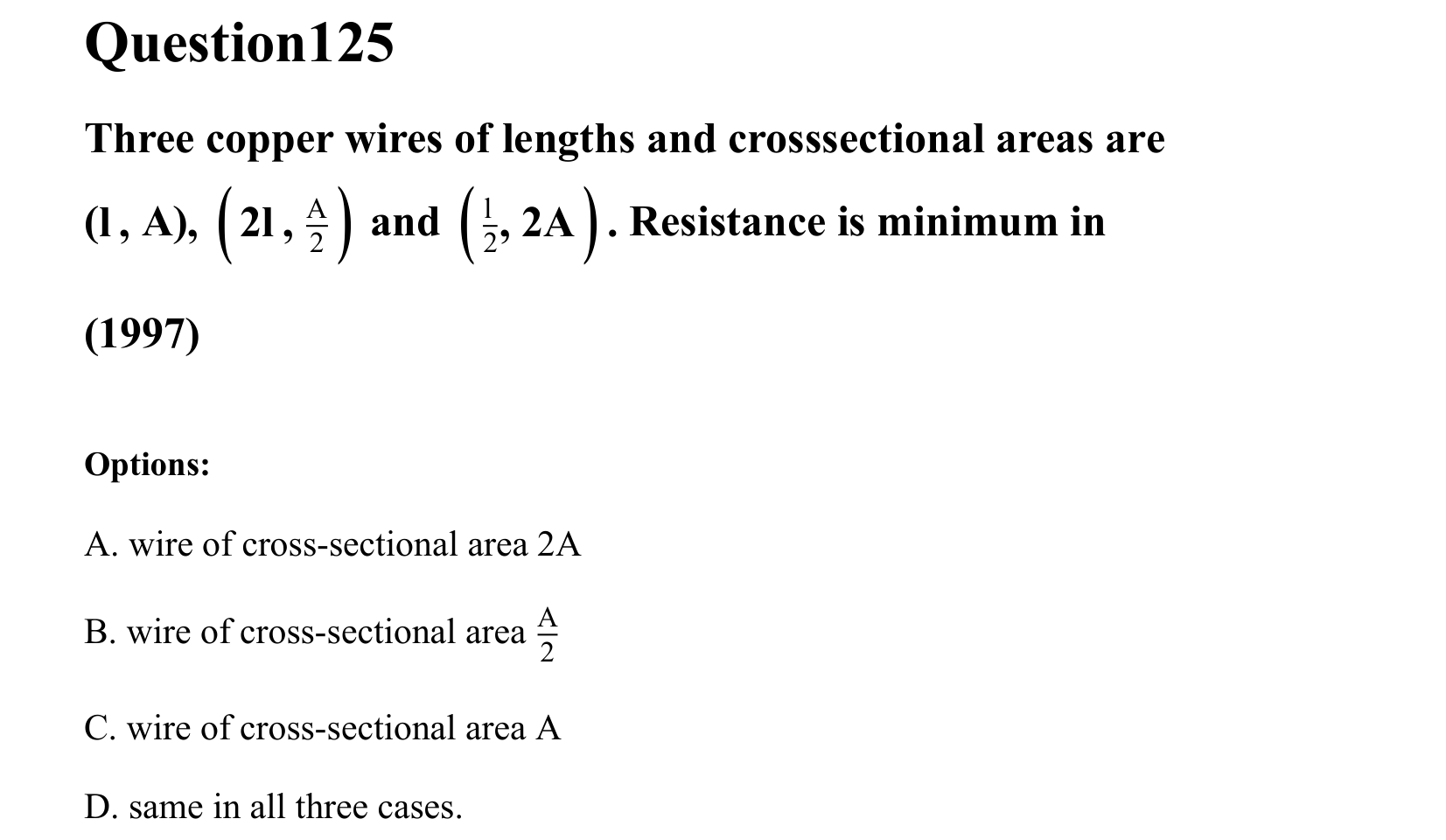 Current Electricity question 125
