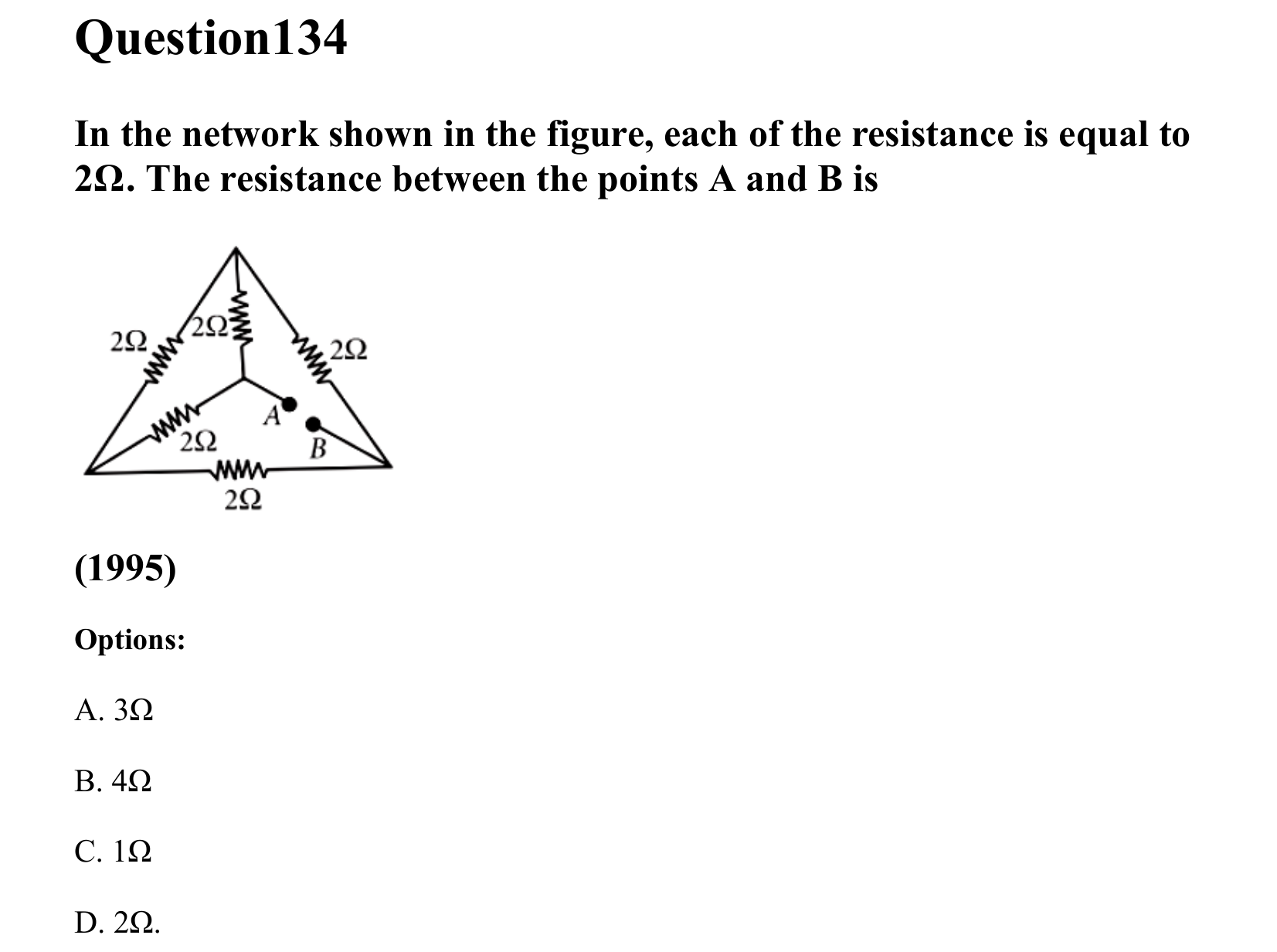 Current Electricity question 134