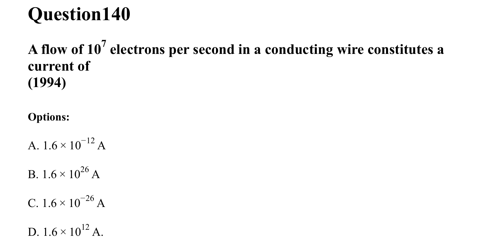 Current Electricity question 140