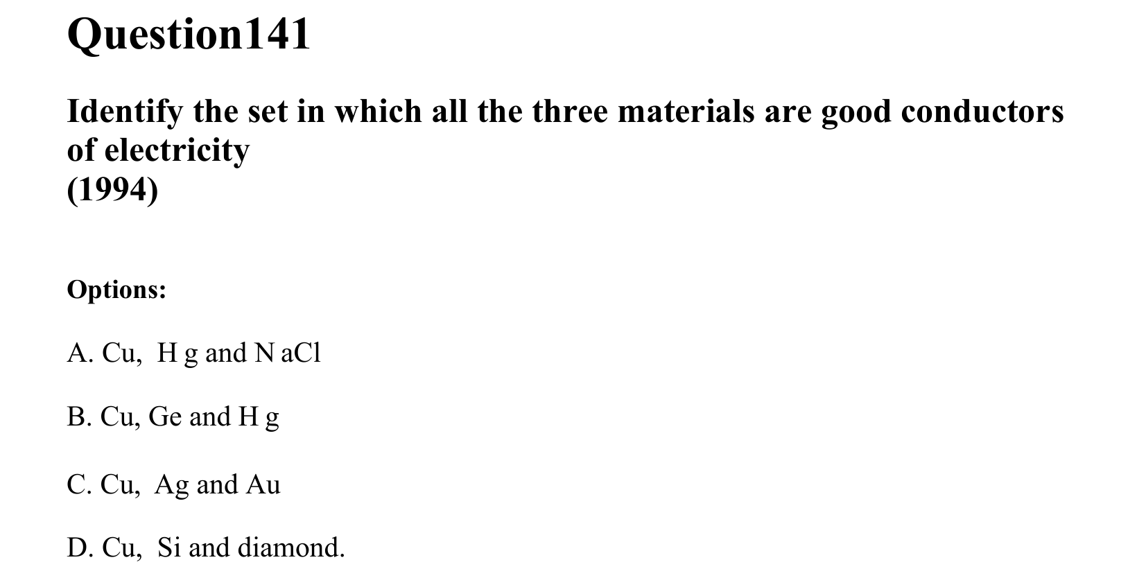 Current Electricity question 141