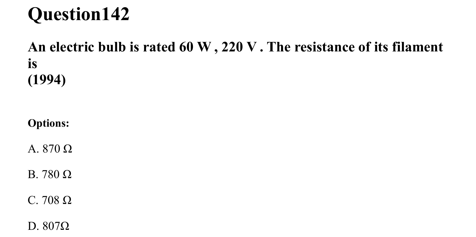 Current Electricity question 142