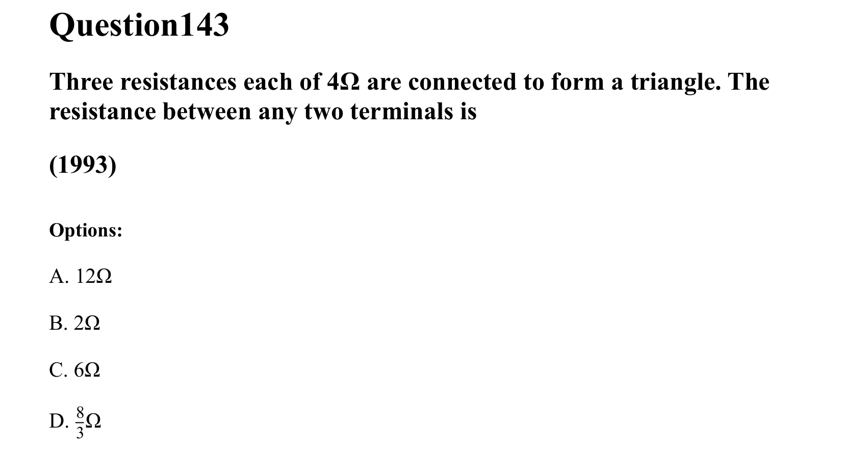 Current Electricity question 143