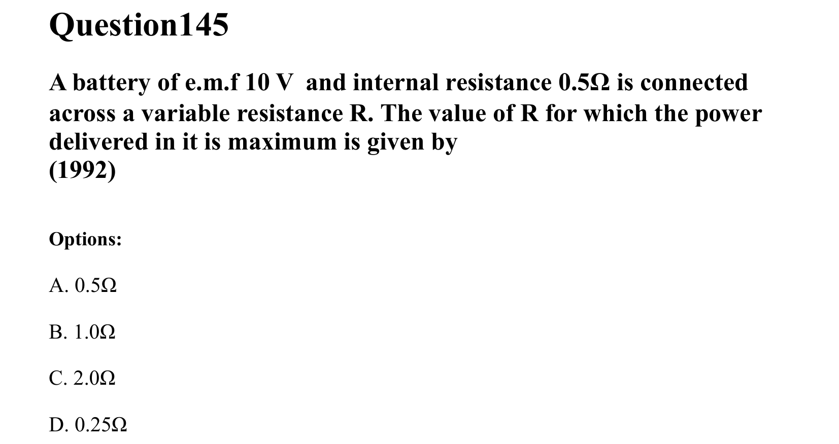 Current Electricity question 145
