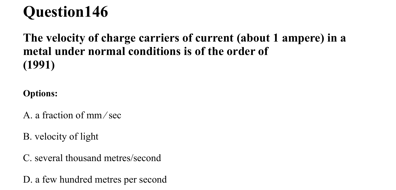 Current Electricity question 146