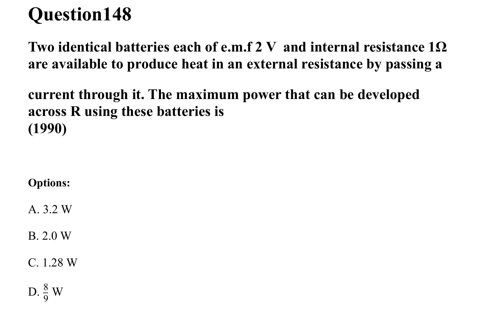 Current Electricity question 148
