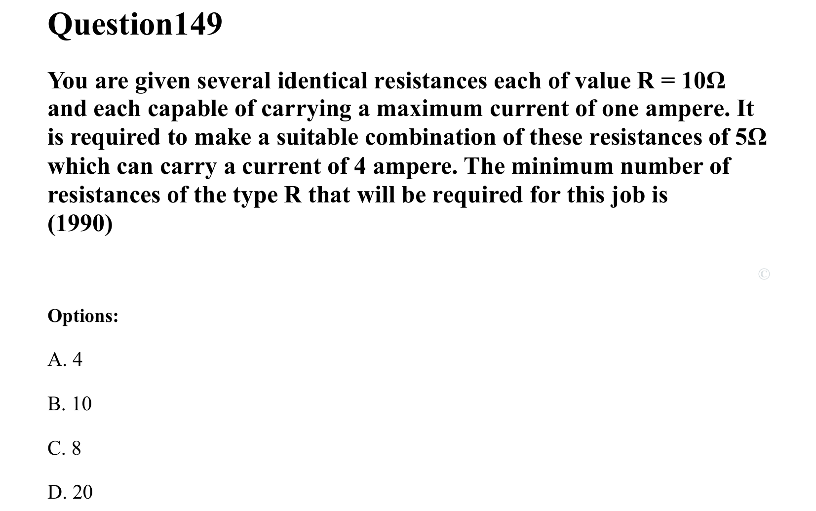Current Electricity question 149