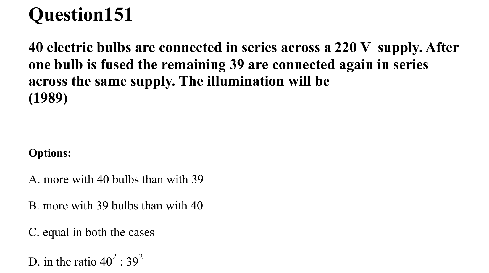 Current Electricity question 151