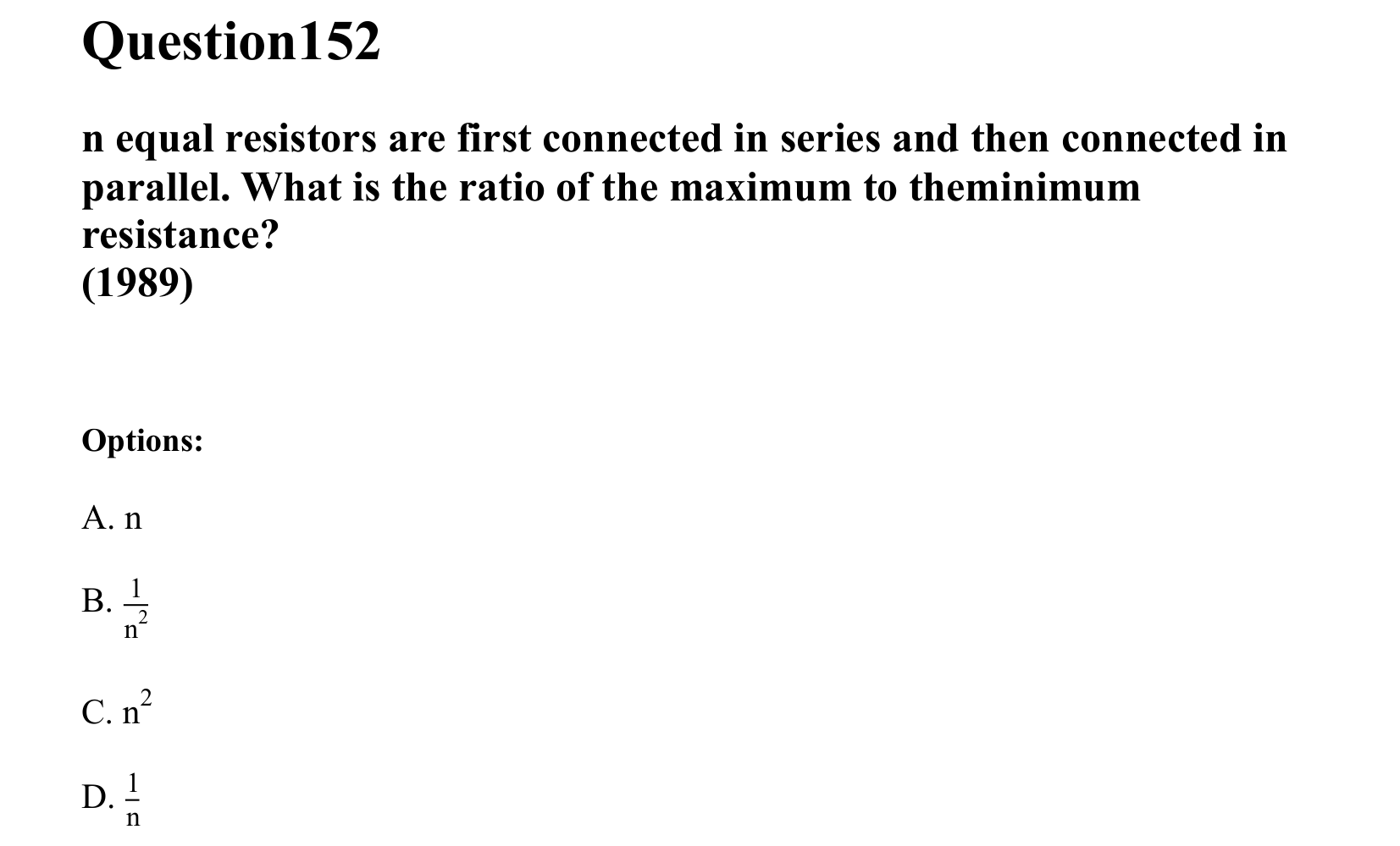 Current Electricity question 152